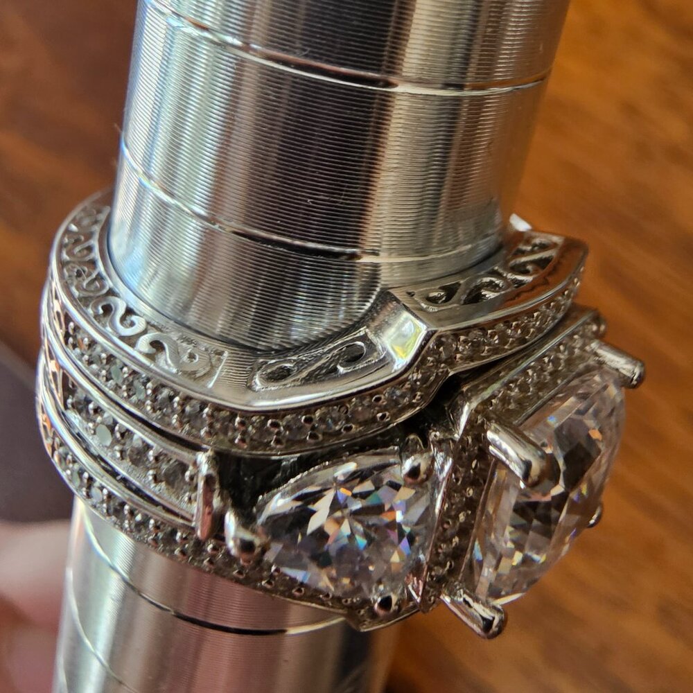 Vancaro Three Piece Stacking Engagement Ring - Picture 7 of 10